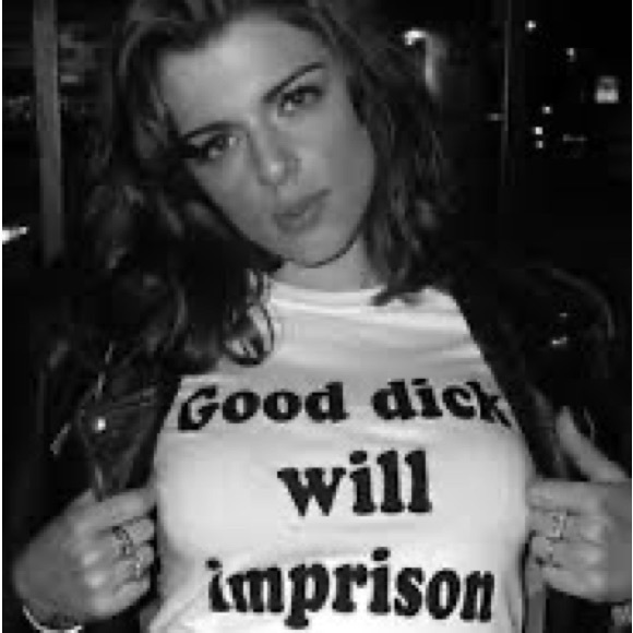 ICONIC Julia Fox- Good Dick Will Imprison You” tank by MTTM - m - Picture 6 of 6
